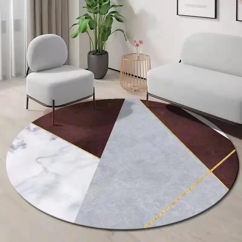 Century Textile & Sewing Supply Photos - ~O~Geometric Round Rug with Modern Color