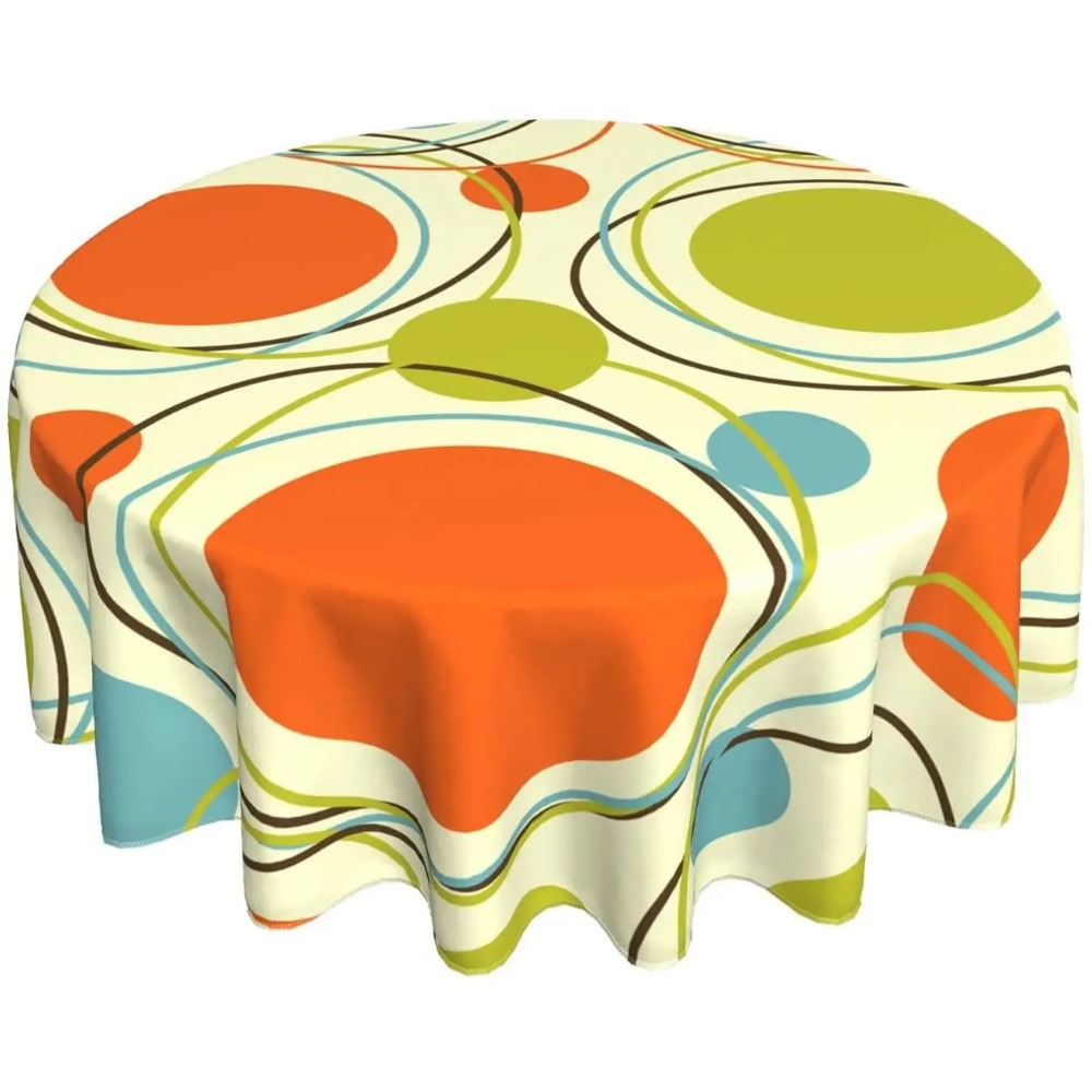 Century Textile & Sewing Supply Photos - Table Cloth Colorful 1950s Retro Abstract