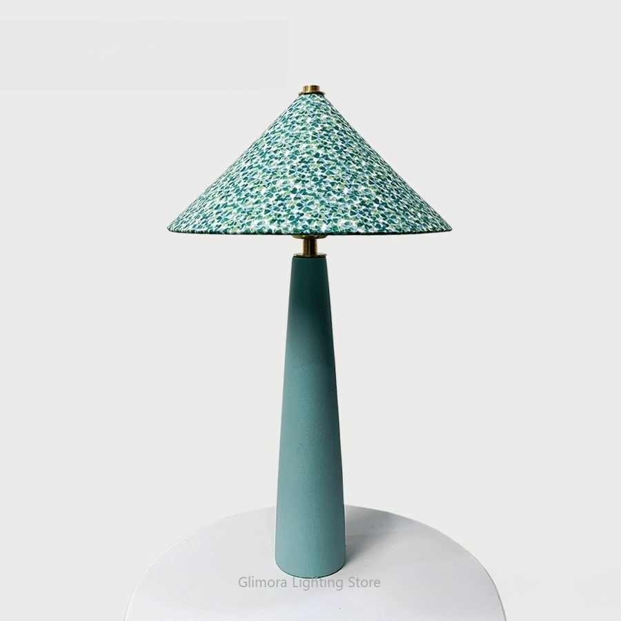 Century Textile & Sewing Supply Photos - Teal Umbrella Shape Table Lamp: UK