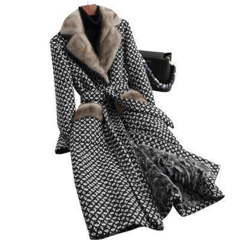 Artificial Fur Grass Women's W - Sewing Tweed ulasan dan harga