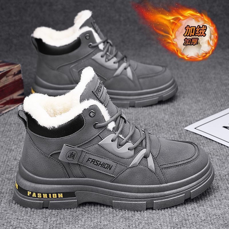 Cotton boots for men in winter - Sewing Fleece ulasan dan harga