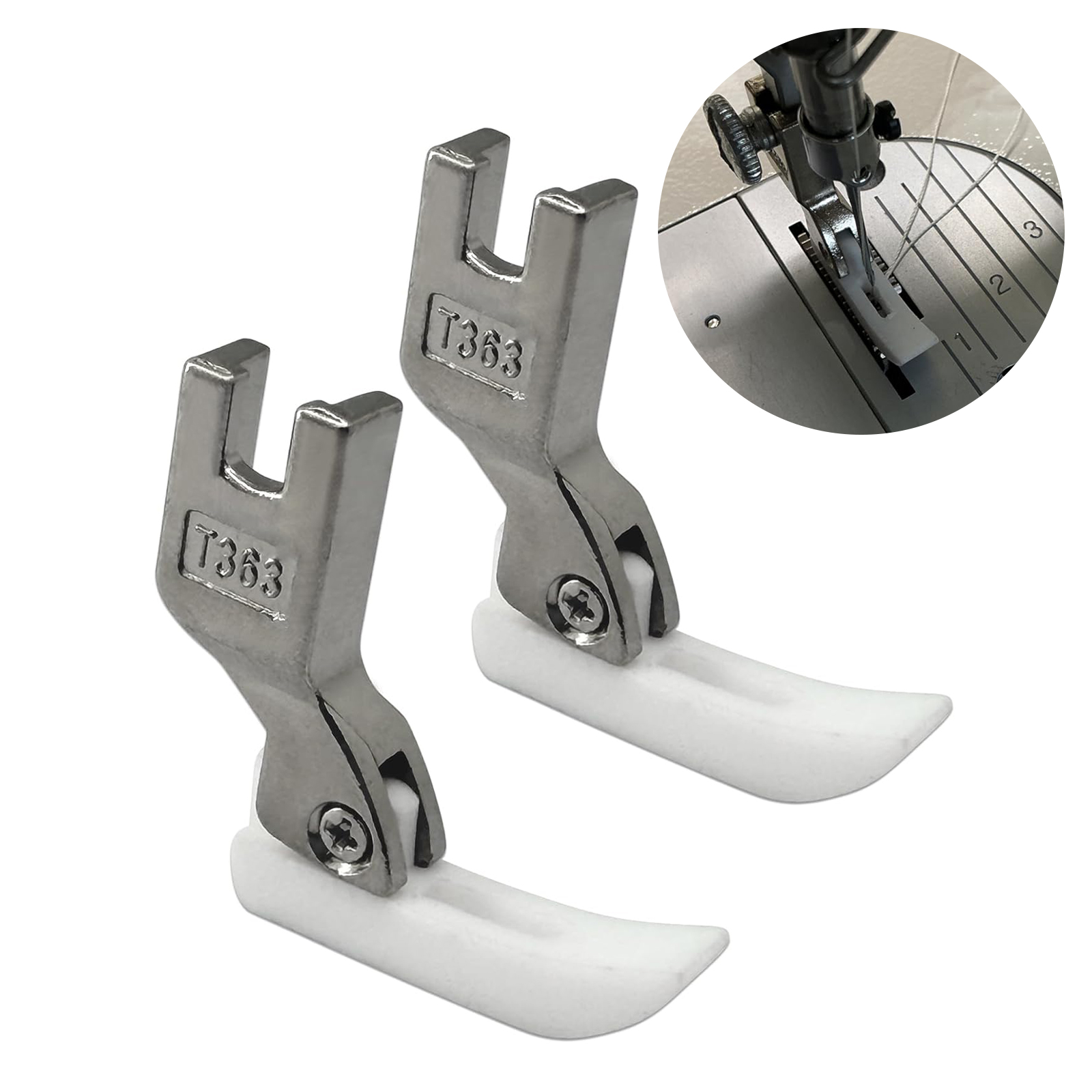 2Pcs#T363 Non-Stick Plastic Bo - Zipper Foot Presser ulasan dan harga