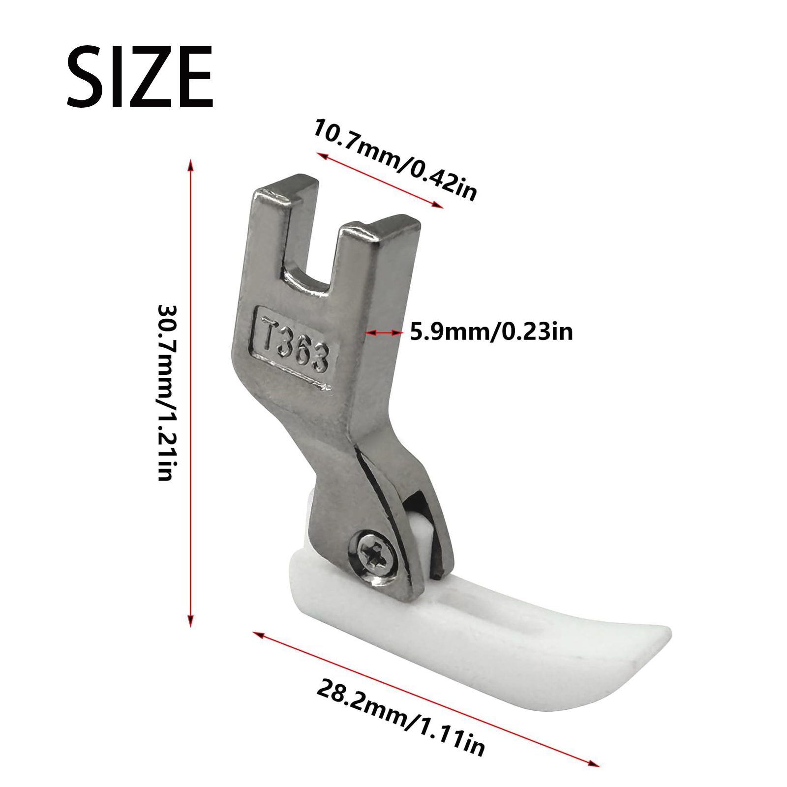 2Pcs#T363 Non-Stick Plastic Bo - Zipper Foot Presser ulasan dan harga