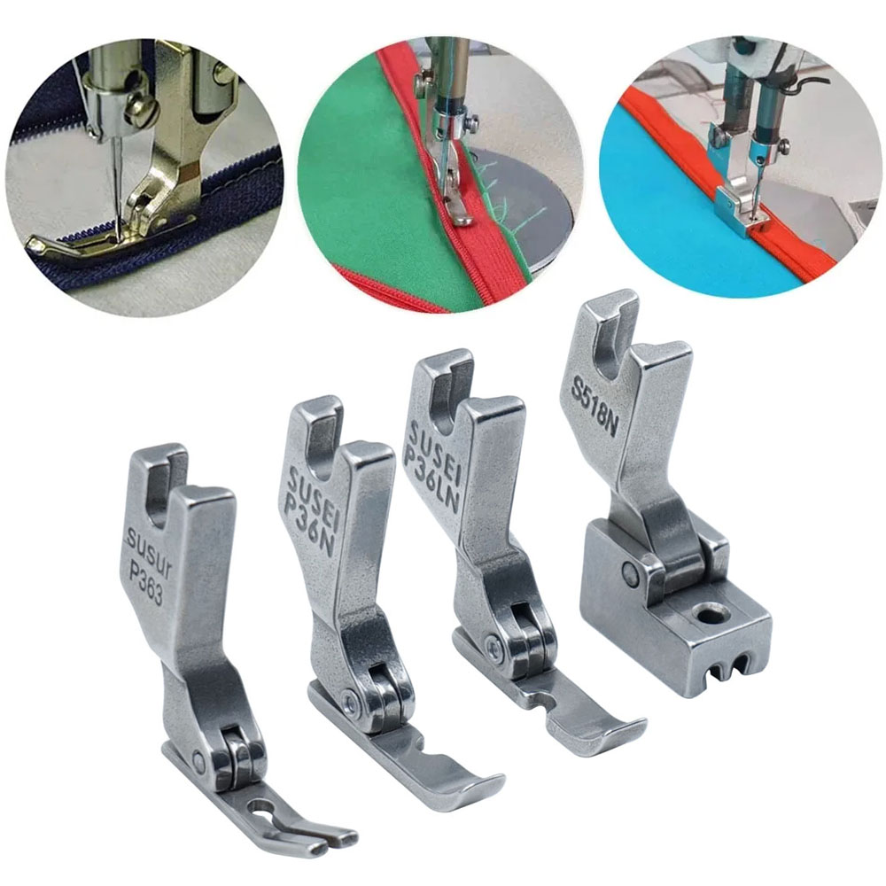 4 PCS/Set Zipper Presser Foot  - Zipper Foot Presser ulasan dan harga