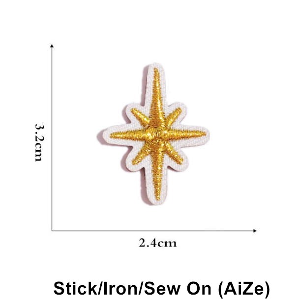 Stick Iron Sew On 10 Pcs Stars - Sewing Id ulasan dan harga