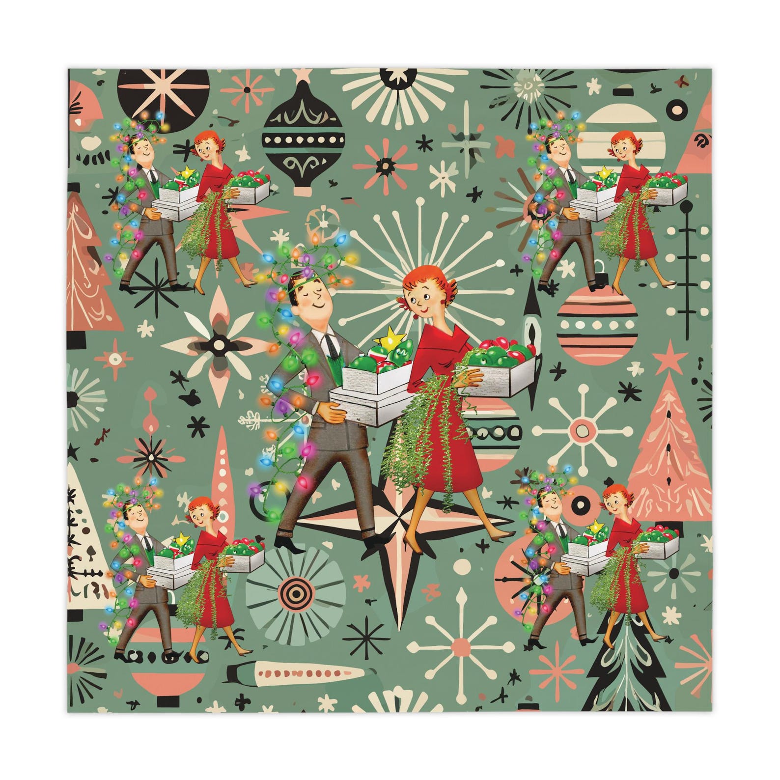 Retro 1950s Kitsch Christmas S - Century Textile & Sewing Supply Photos ulasan dan harga