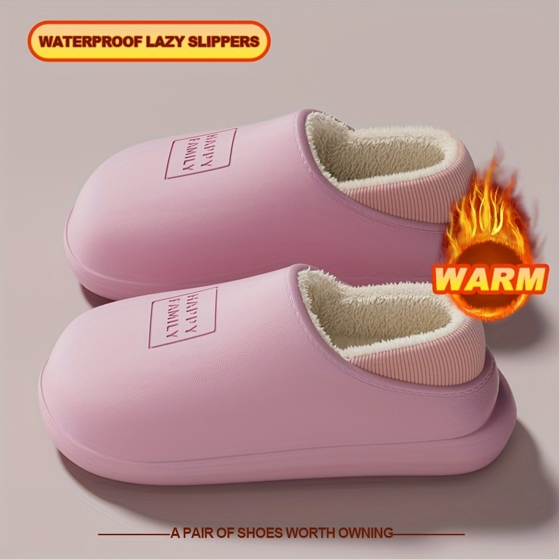 Winter EVA Warm Slippers Men W - Sewing Fleece ulasan dan harga
