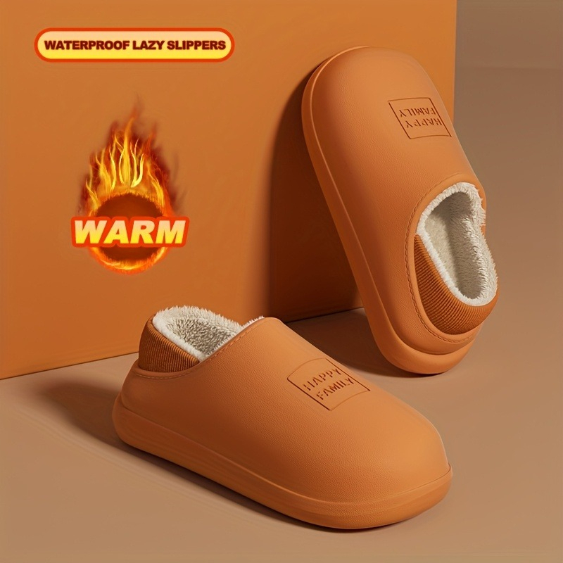 Winter EVA Warm Slippers Men W - Sewing Fleece ulasan dan harga