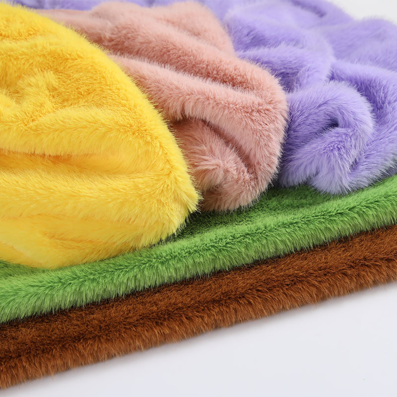 High Low Pile Faux Plush Fabri - Sewing Garments ulasan dan harga