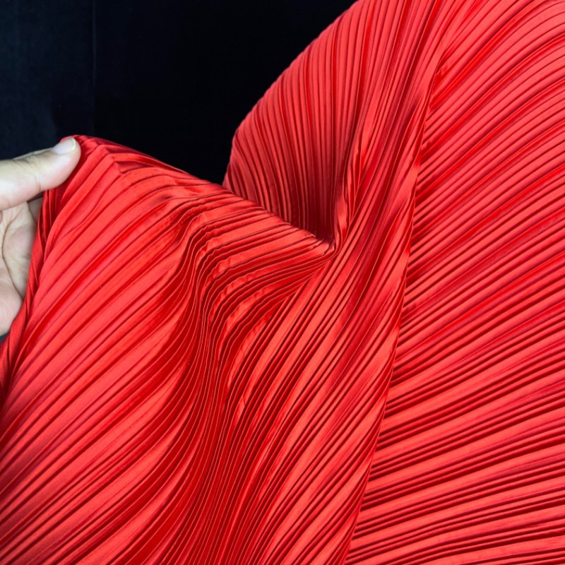 Stretch Imitation Silk Pleated - Sewing Garments ulasan dan harga