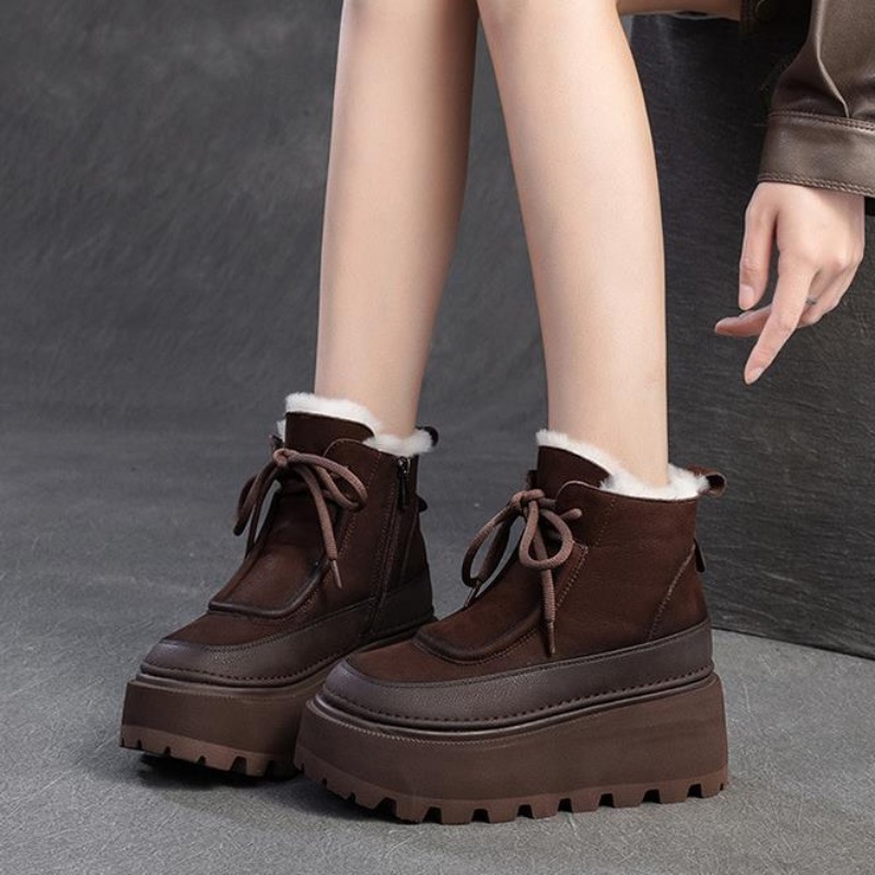 Women's Retro Winter Snow Boot - Sewing Fleece ulasan dan harga