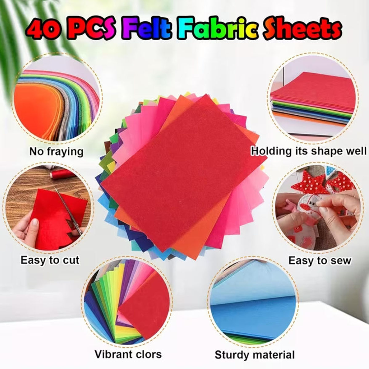 40PCS Felt Cloth Colored Felt  - Fabric Softener Sheet ulasan dan harga