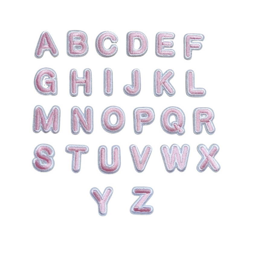 2cm Height Pink Color Alphabet - Sewing Id ulasan dan harga