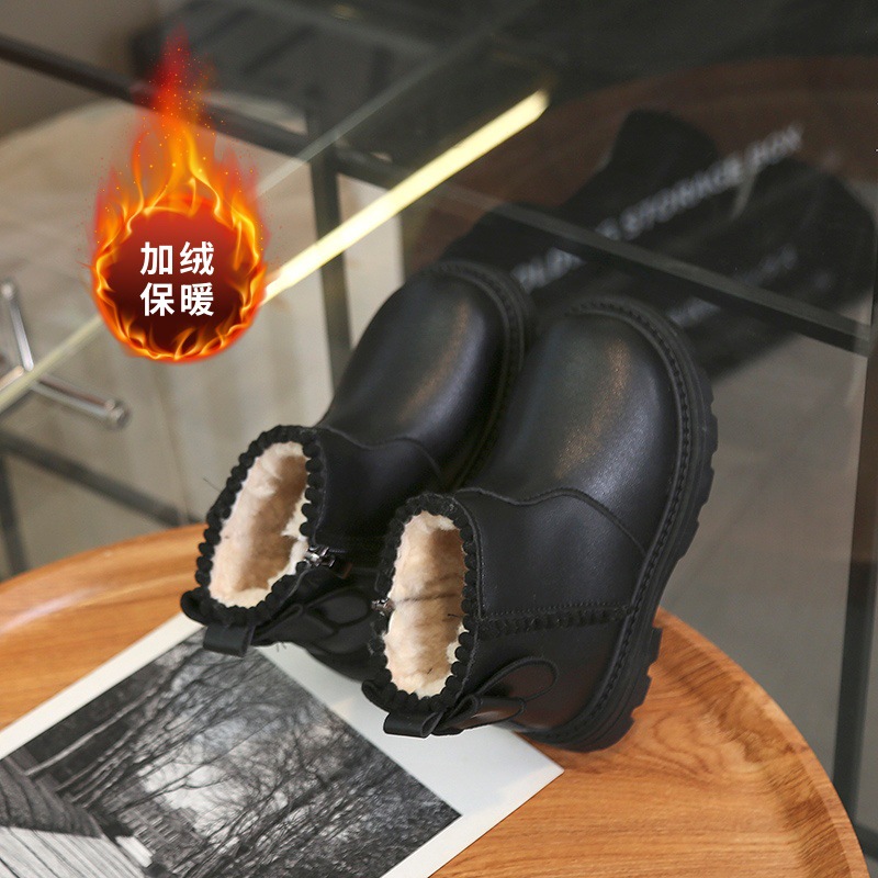 Kids'Boots Solid Color PU Leat - Sewing Fleece ulasan dan harga