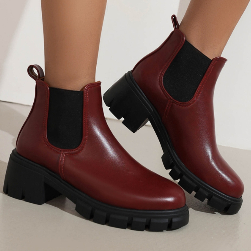 Black Women's Ankle Boots Autu - Sewing Fleece ulasan dan harga