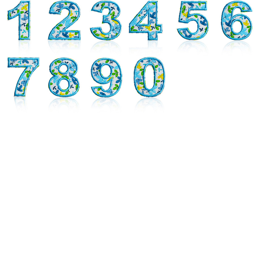 10 Pcs Blue Color Number Alpha - Sewing Id ulasan dan harga