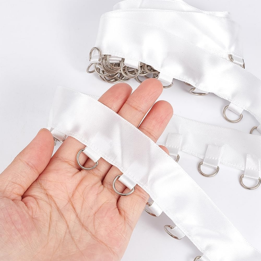 4 Yards White Grommet Trim wit - Sewing Garments ulasan dan harga