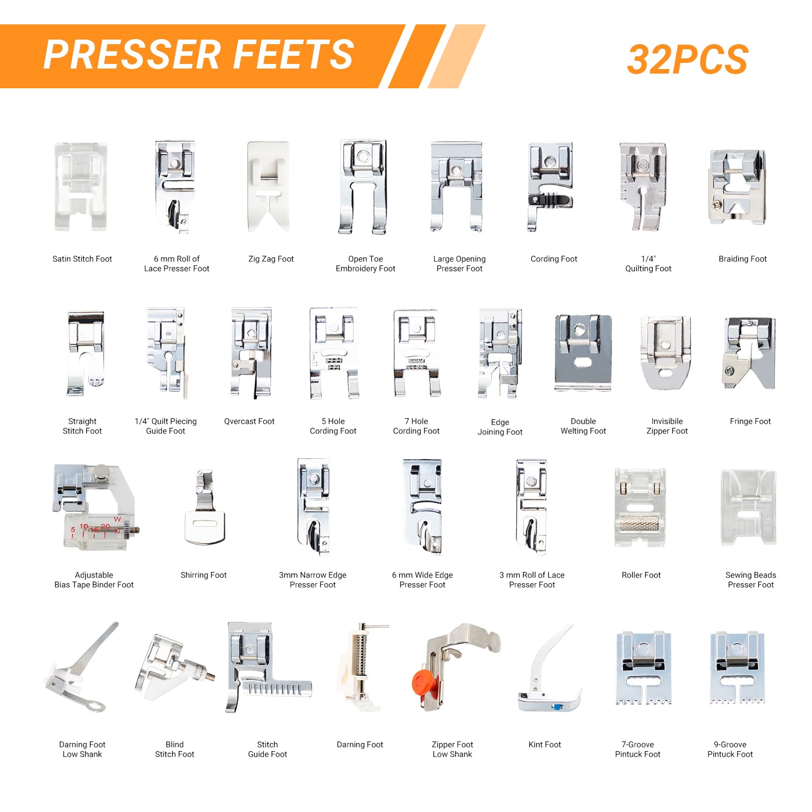32 in 1 Multi-Function Sewing  - Zipper Foot Presser ulasan dan harga