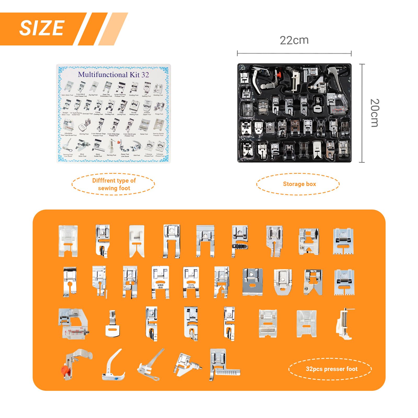 32 in 1 Multi-Function Sewing  - Zipper Foot Presser ulasan dan harga