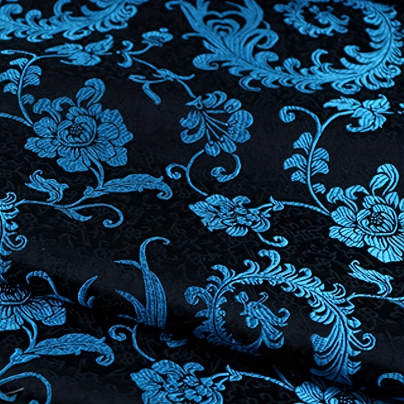 3D Blue Phoenix Tail Brocade F - Sewing Garments ulasan dan harga