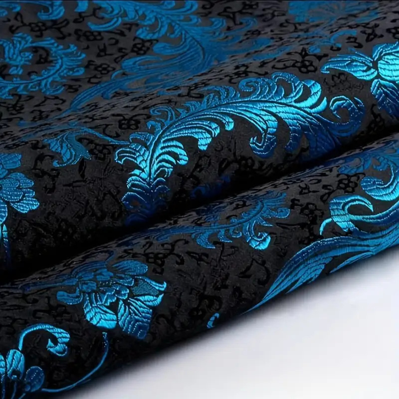3D Blue Phoenix Tail Brocade F - Sewing Garments ulasan dan harga